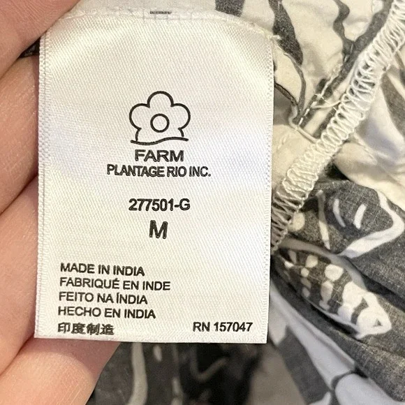 ANTHROPOLOGIE FARM RIO POPLIN BEADED TROPICAL CELESTIAL SUNS MIDI DRESS M - Picture 10 of 11